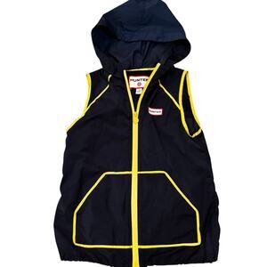 Hunter Kids Windbreaker Vest Yellow Trim Full Zip Size Small 6/6X